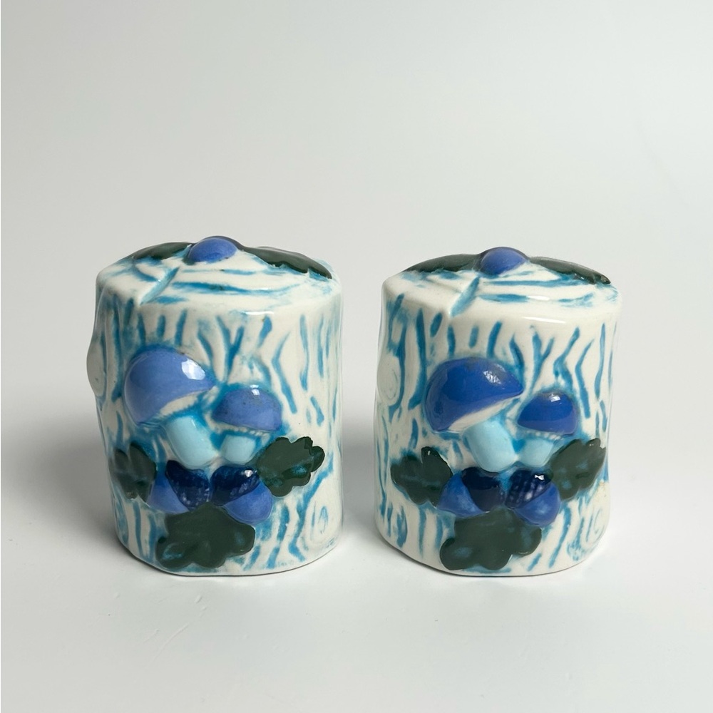 Vintage Ceramic Mushroom Salt & Pepper Shakers
